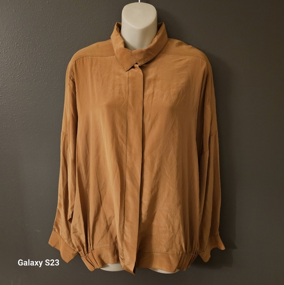 OBLISK 100%Silk Blouse Jacket - Picture 1 of 5
